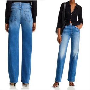 MOTHER denim the rambler zip sneak jeans in Lhasa love